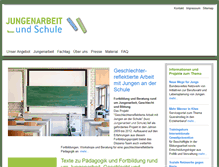 Tablet Screenshot of jungenarbeit-und-schule.de